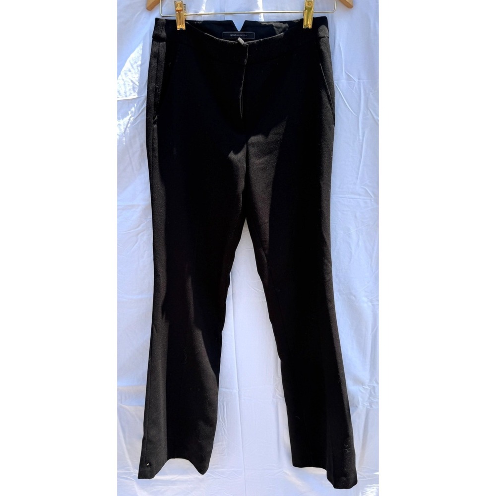 BCBGMAXAZRIA Black Tailored Bootcut Pants Women's Size S